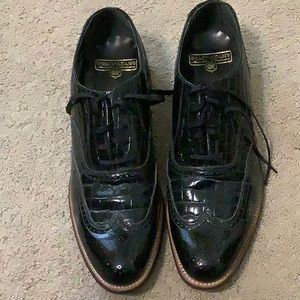 ❤️STACY ADAMS men’s black patten/croc leather shoe
